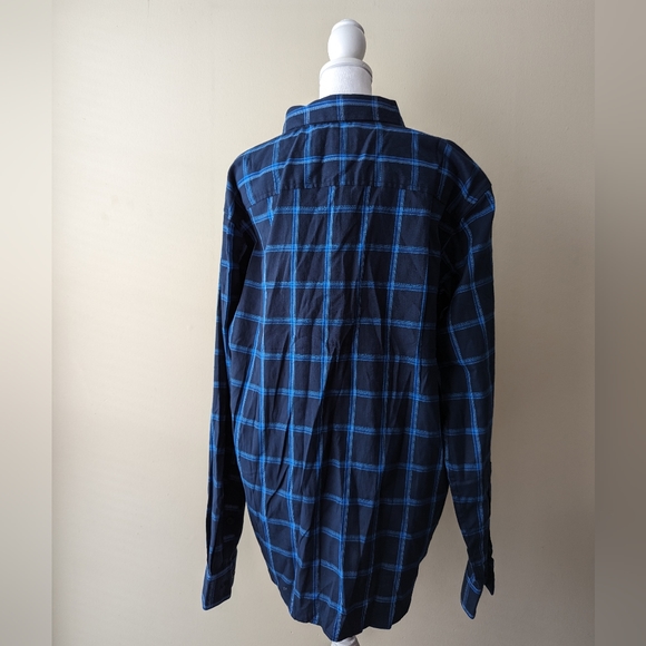 Columbia Plaid Button Down Blue Large - Picture 3 of 6